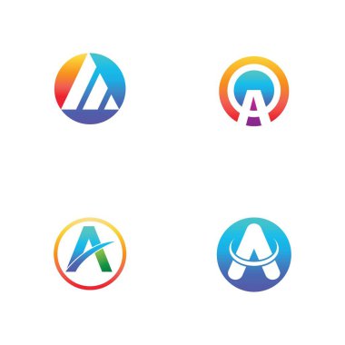 Bir Harf Şablonu vektör resimleme tasarımı