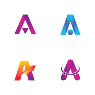 Bir Harf Şablonu vektör resimleme tasarımı