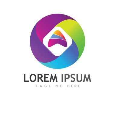 Bir Harf Şablonu vektör resimleme tasarımı