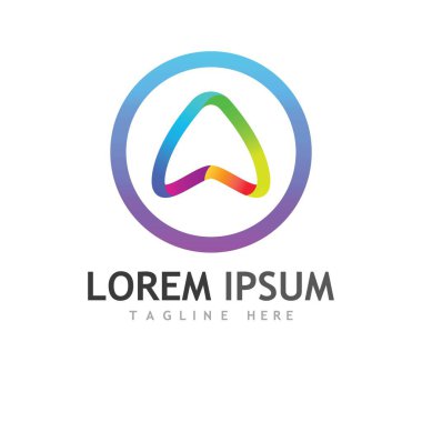 Bir Harf Şablonu vektör resimleme tasarımı