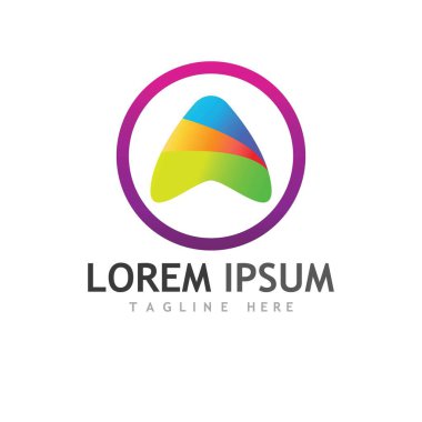 Bir Harf Şablonu vektör resimleme tasarımı