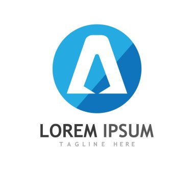 Bir Harf Şablonu vektör resimleme tasarımı