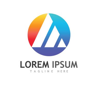 Bir Harf Şablonu vektör resimleme tasarımı