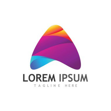 Bir Harf Şablonu vektör resimleme tasarımı