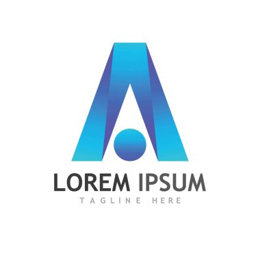 Bir Harf Şablonu vektör resimleme tasarımı