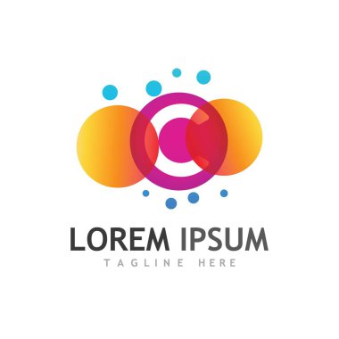 C Harfi Logo Şablonu vektör simgesi tasarımı