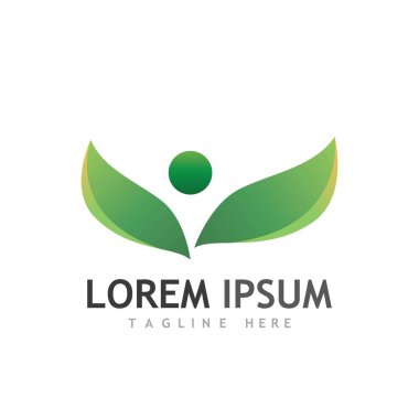 Yeşil ağaç yaprağı ekoloji doğa elementi vektörü logoları
