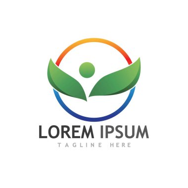 Yeşil ağaç yaprağı ekoloji doğa elementi vektörü logoları