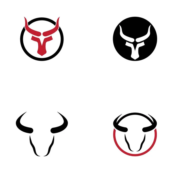 Logotipo Cabeça Touro Ilustração Símbolo —  Vetores de Stock