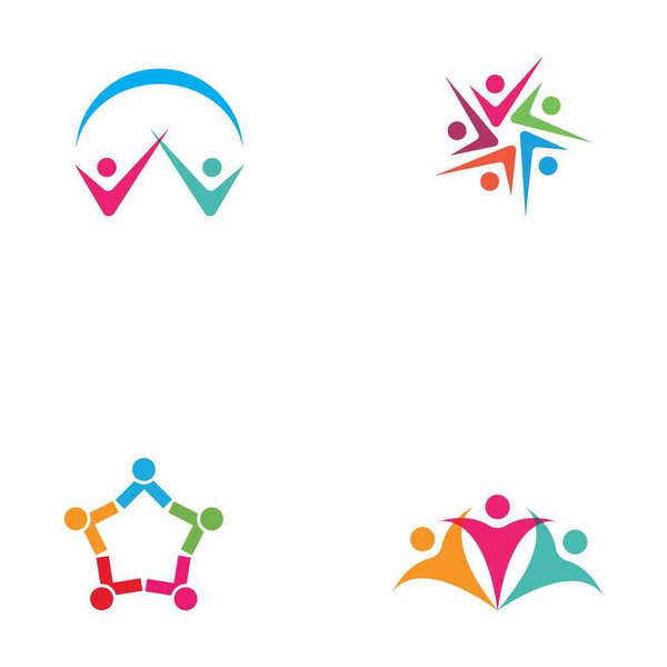 Community, network and social icon design template