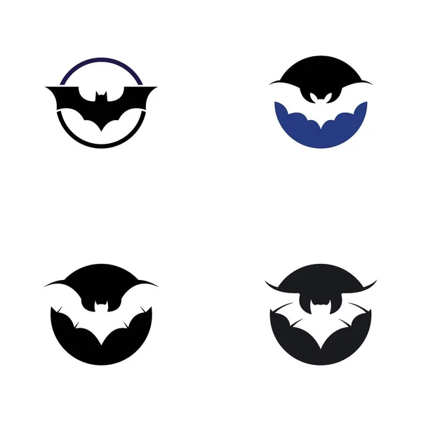 Bat Vetor Ícone Logotipo Modelo Ilustração Design —  Vetores de Stock