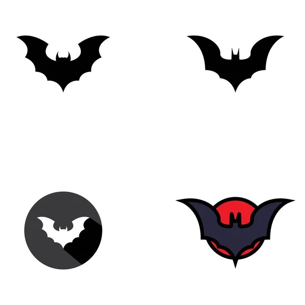 Chauve Souris Vectoriel Icône Logo Illustration Conception — Image vectorielle