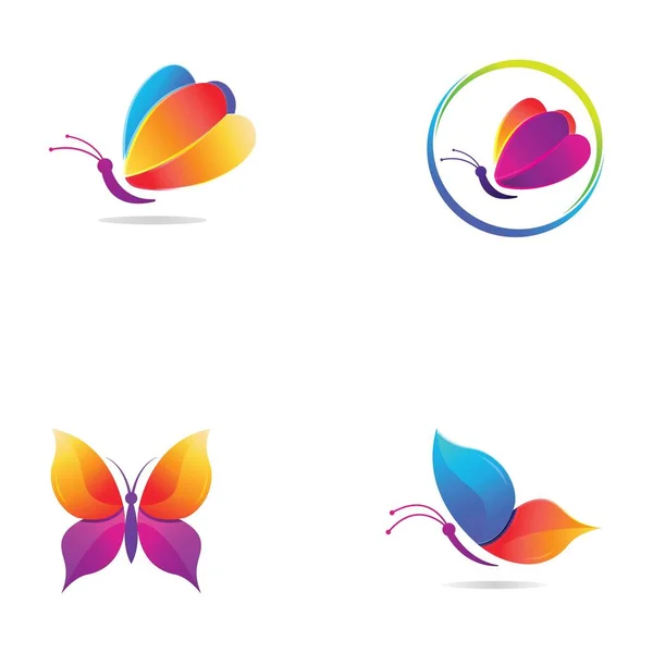 Krása Motýl Vektor Design Ikon — Stockový vektor