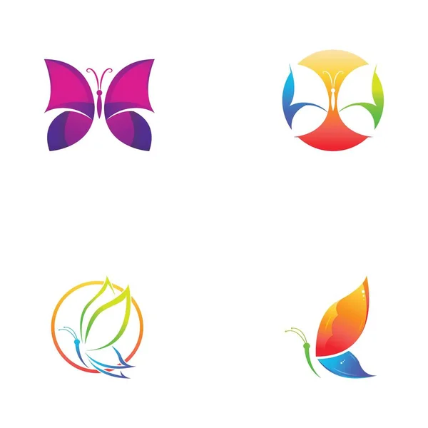Krása Motýl Vektor Design Ikon — Stockový vektor