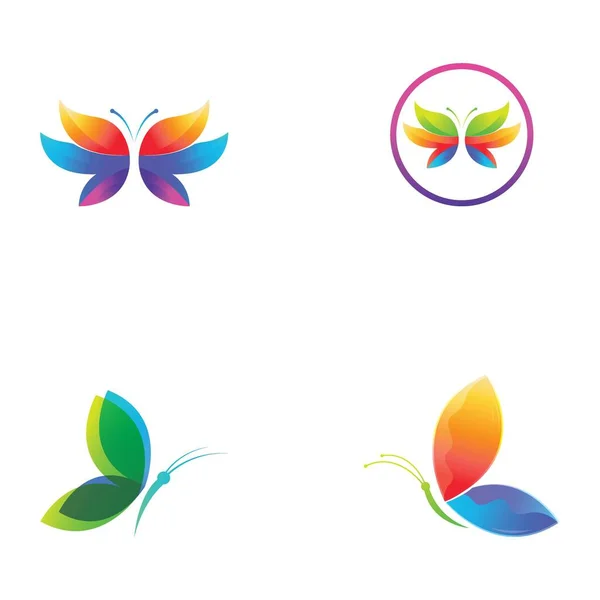 Belleza Mariposa Vector Icono Diseño — Vector de stock