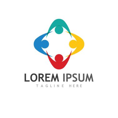 Topluluk, ağ ve sosyal simge tasarım şablonu