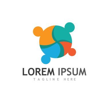 Topluluk, ağ ve sosyal simge tasarım şablonu