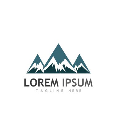 Dağ simgesi Logo Şablonu Vektör illüstrasyon Tasarımı