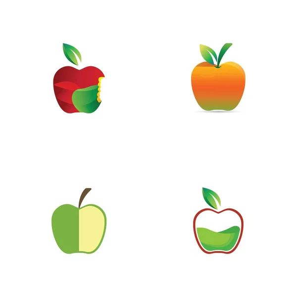 Apple Vektor Illustration Design Ikone Logo Vorlage — Stockvektor