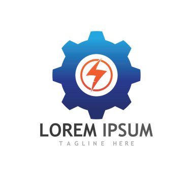 Gear Logo Şablonu vektör çizimi tasarımı