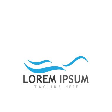 Su dalgası simgesi vektör çizim logosu