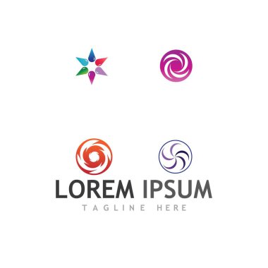 vortex vektör illüstrasyon simgesi Logo Şablonu tasarımı