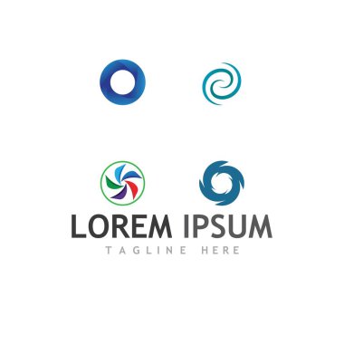 vortex vektör illüstrasyon simgesi Logo Şablonu tasarımı