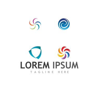 vortex vektör illüstrasyon simgesi Logo Şablonu tasarımı