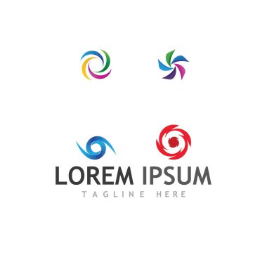 vortex vektör illüstrasyon simgesi Logo Şablonu tasarımı