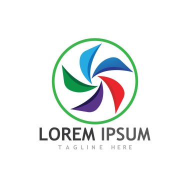 vortex vektör illüstrasyon simgesi Logo Şablonu tasarımı