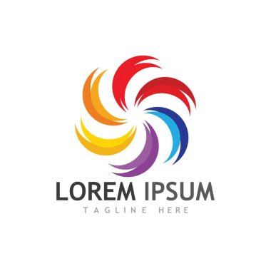 vortex vektör illüstrasyon simgesi Logo Şablonu tasarımı