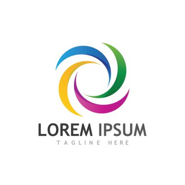 vortex vektör illüstrasyon simgesi Logo Şablonu tasarımı