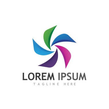 vortex vektör illüstrasyon simgesi Logo Şablonu tasarımı