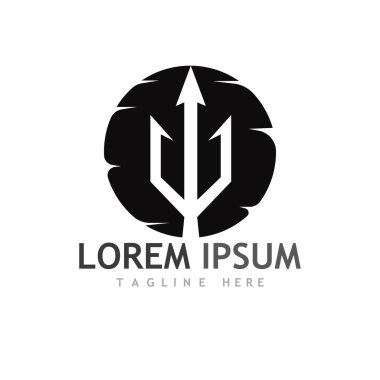 Trident Logo Şablonu vektör çizimi tasarımı