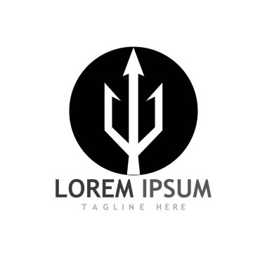 Trident Logo Şablonu vektör çizimi tasarımı