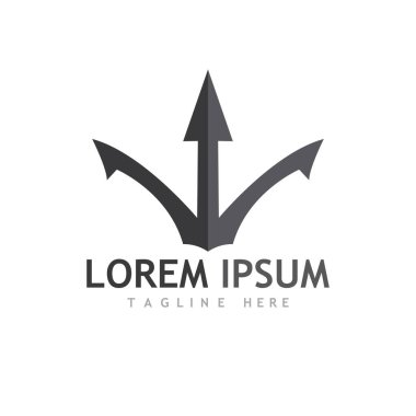 Trident Logo Şablonu vektör çizimi tasarımı