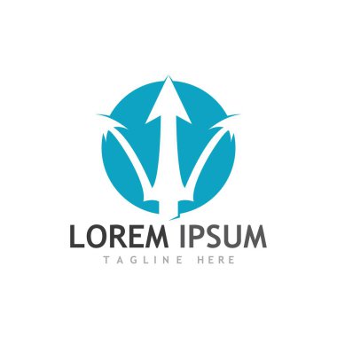 Trident Logo Şablonu vektör çizimi tasarımı