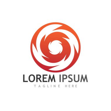 vortex vektör illüstrasyon simgesi Logo Şablonu tasarımı