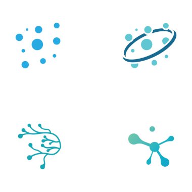 Vektör konseptli nöron logosu veya sinir hücresi logosu.