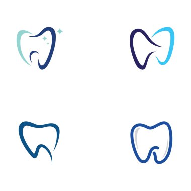 Diş sağlığı için logo ve diş bakımı için logo. Vektör tasarımı kavramı kullanılıyor.