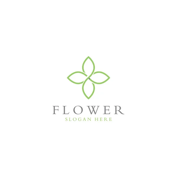 형태의 꽃들로 이루어진 로고를 수있다 디자인의 개념을 이용하여 — 스톡 벡터