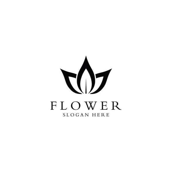 형태의 꽃들로 이루어진 로고를 수있다 디자인의 개념을 이용하여 — 스톡 벡터