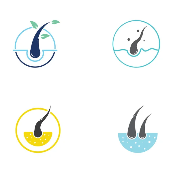 Haarpflege Logo Und Haargesundheit Logo Mit Vektordesign Konzept — Stockvektor