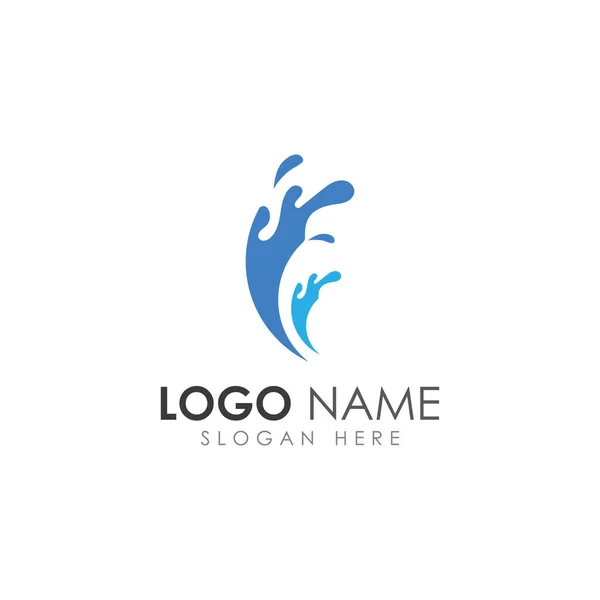 Logotipo Ola Agua Logotipo Ola Mar Olas Agua Playa Con — Vector de stock