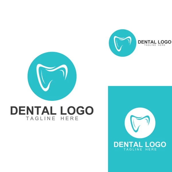 Logotipo Dentário Logotipo Para Saúde Dentária Logotipo Para Cuidados Dentários —  Vetores de Stock