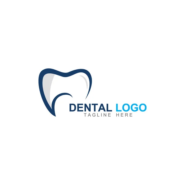 牙科标志 牙科健康标志和牙科护理标志 使用矢量设计概念 — 图库矢量图片