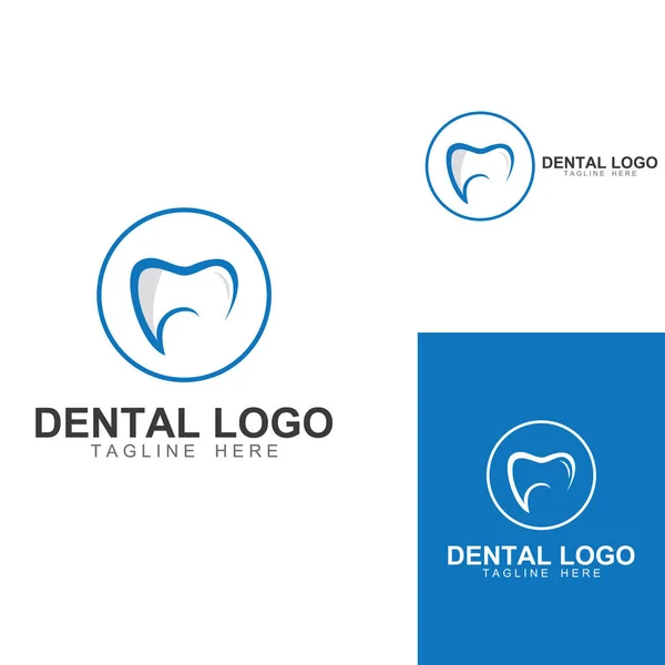 Logotipo Dentário Logotipo Para Saúde Dentária Logotipo Para Cuidados Dentários —  Vetores de Stock