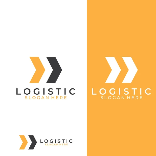 Logo Firmy Logistycznej Wektor Logo Ikony Strzałki Logo Szybkiej Dostawy — Wektor stockowy