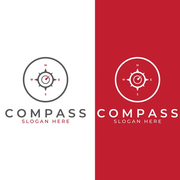 Kompass Logotyp Riktningsguide Eller Pandom Compass Logotyp Vektor Ikon — Stock vektor