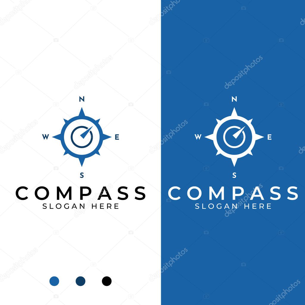 Compass logo, directional guide or pandom.Compass logo vector icon.